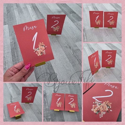 Marcador de Mesa com base "Terracotta"