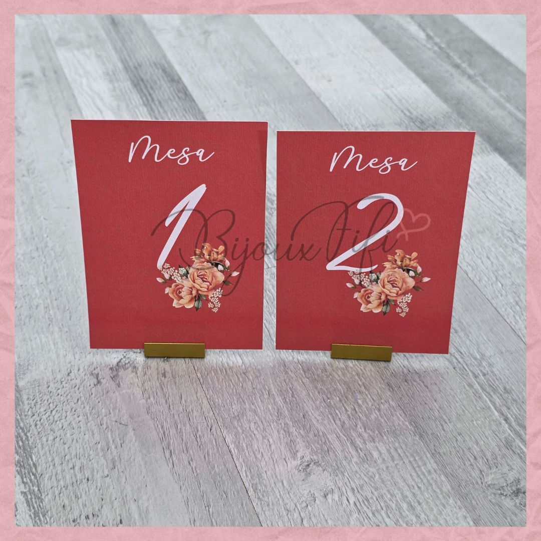 Marcador de Mesa com base "Terracotta"