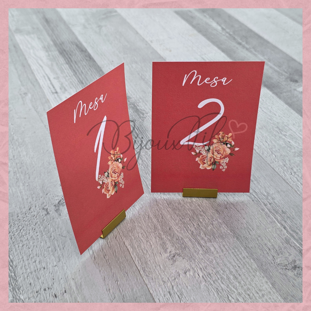 Marcador de Mesa com base "Terracotta"