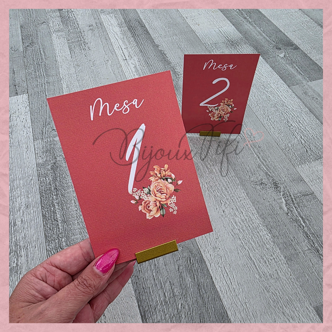 Marcador de Mesa com base "Terracotta"