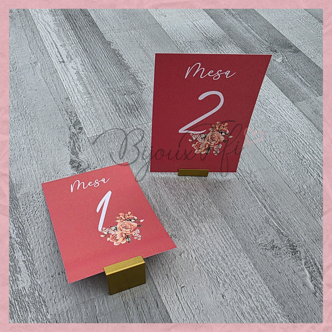 Marcador de Mesa com base "Terracotta"