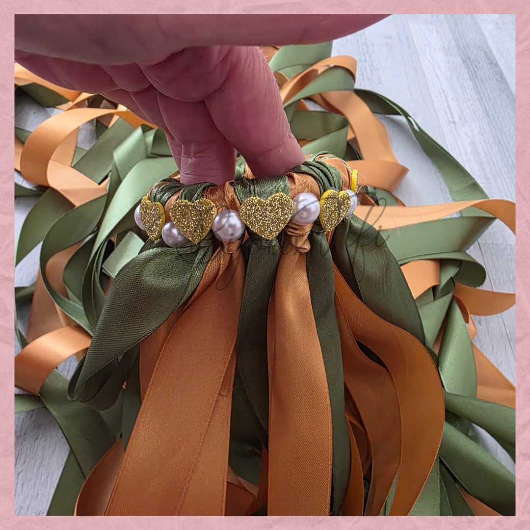 Fitas para Bouquet OLIVA/GOLD