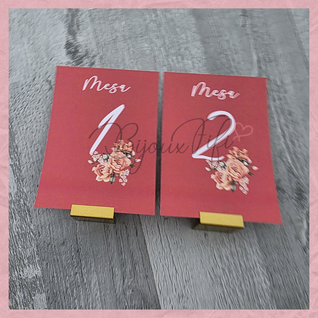 Marcador de Mesa com base "Terracotta"