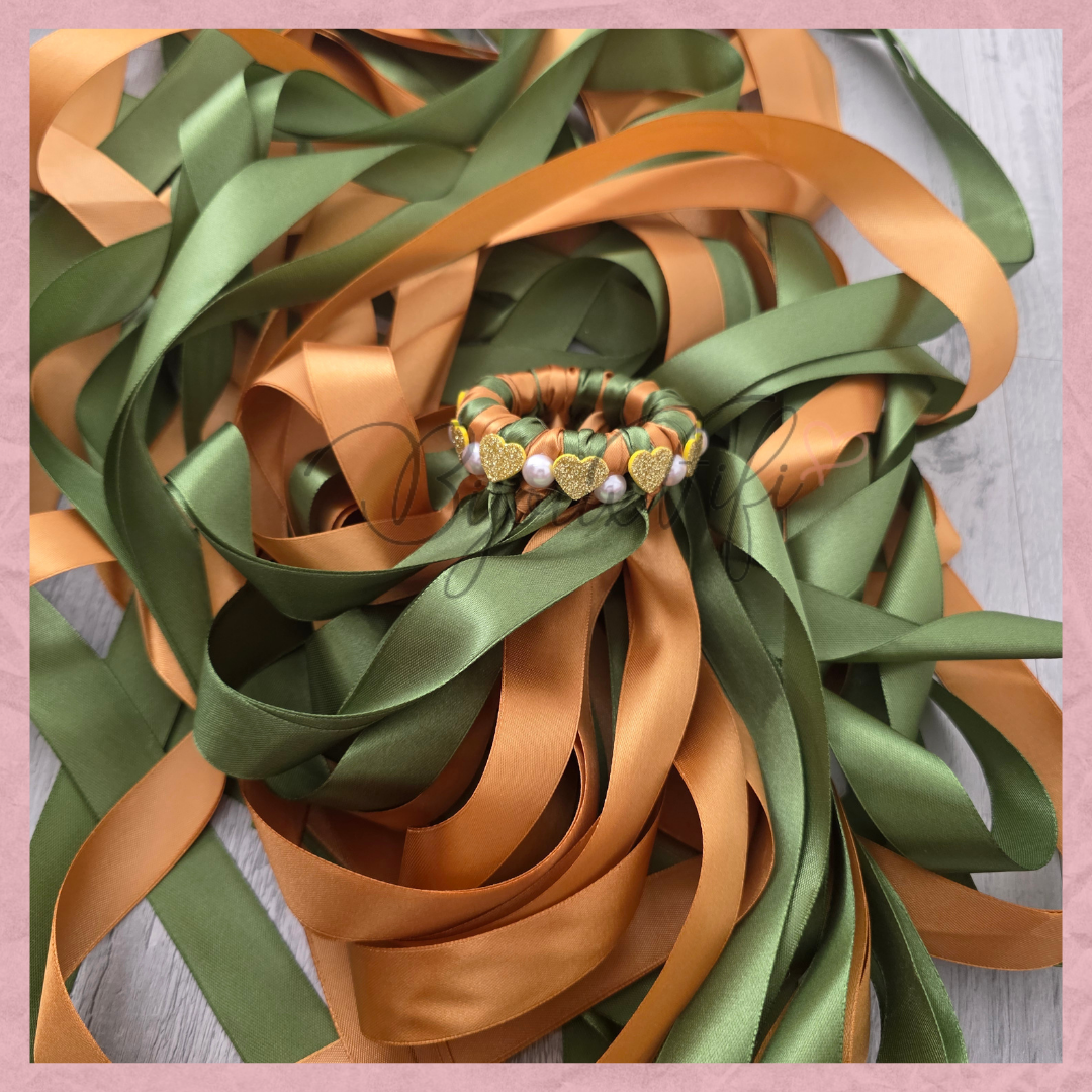 Fitas para Bouquet OLIVA/GOLD