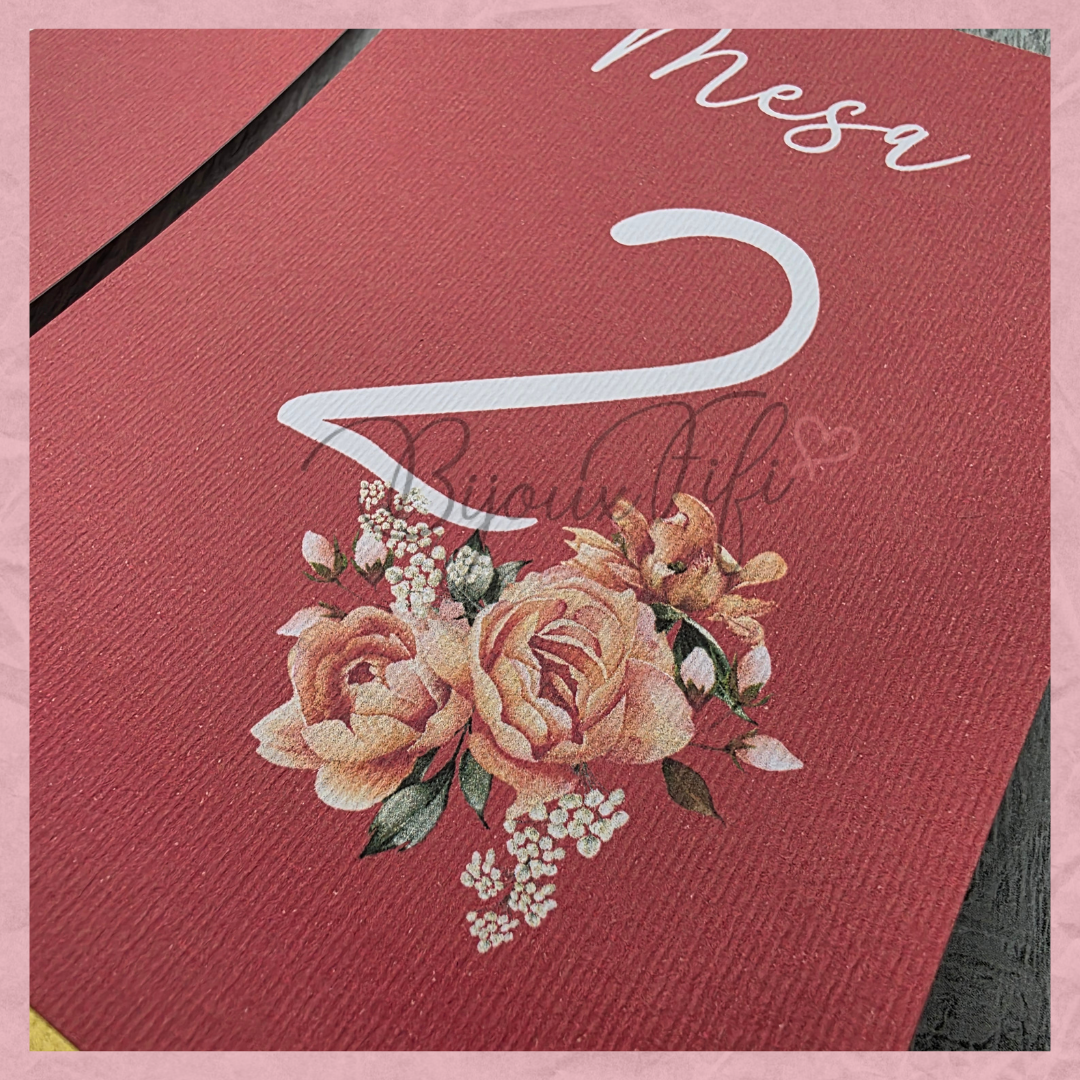 Marcador de Mesa com base "Terracotta"