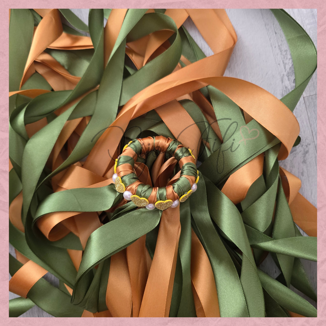 Fitas para Bouquet OLIVA/GOLD