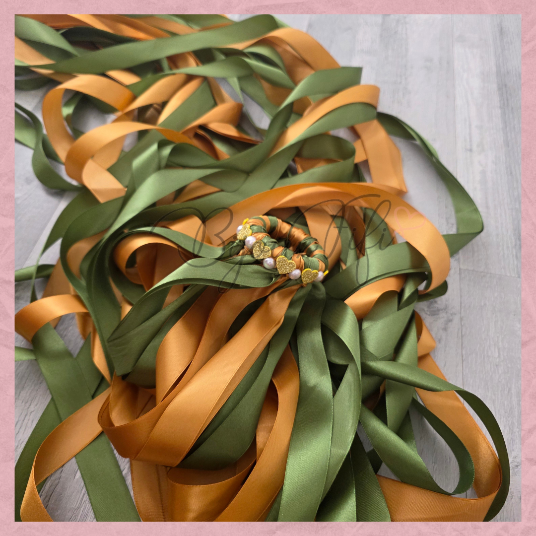 Fitas para Bouquet OLIVA/GOLD