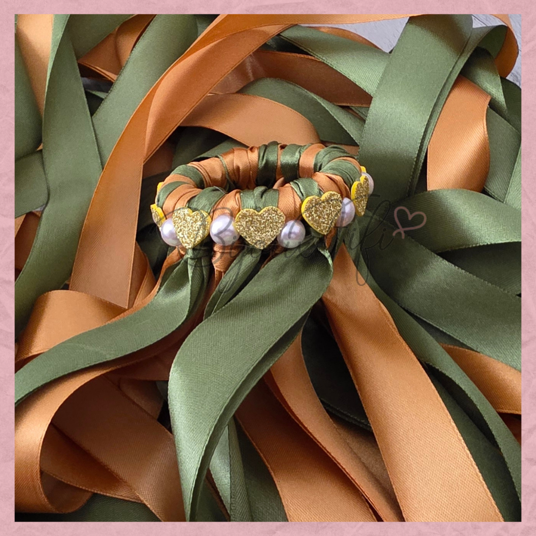Fitas para Bouquet OLIVA/GOLD