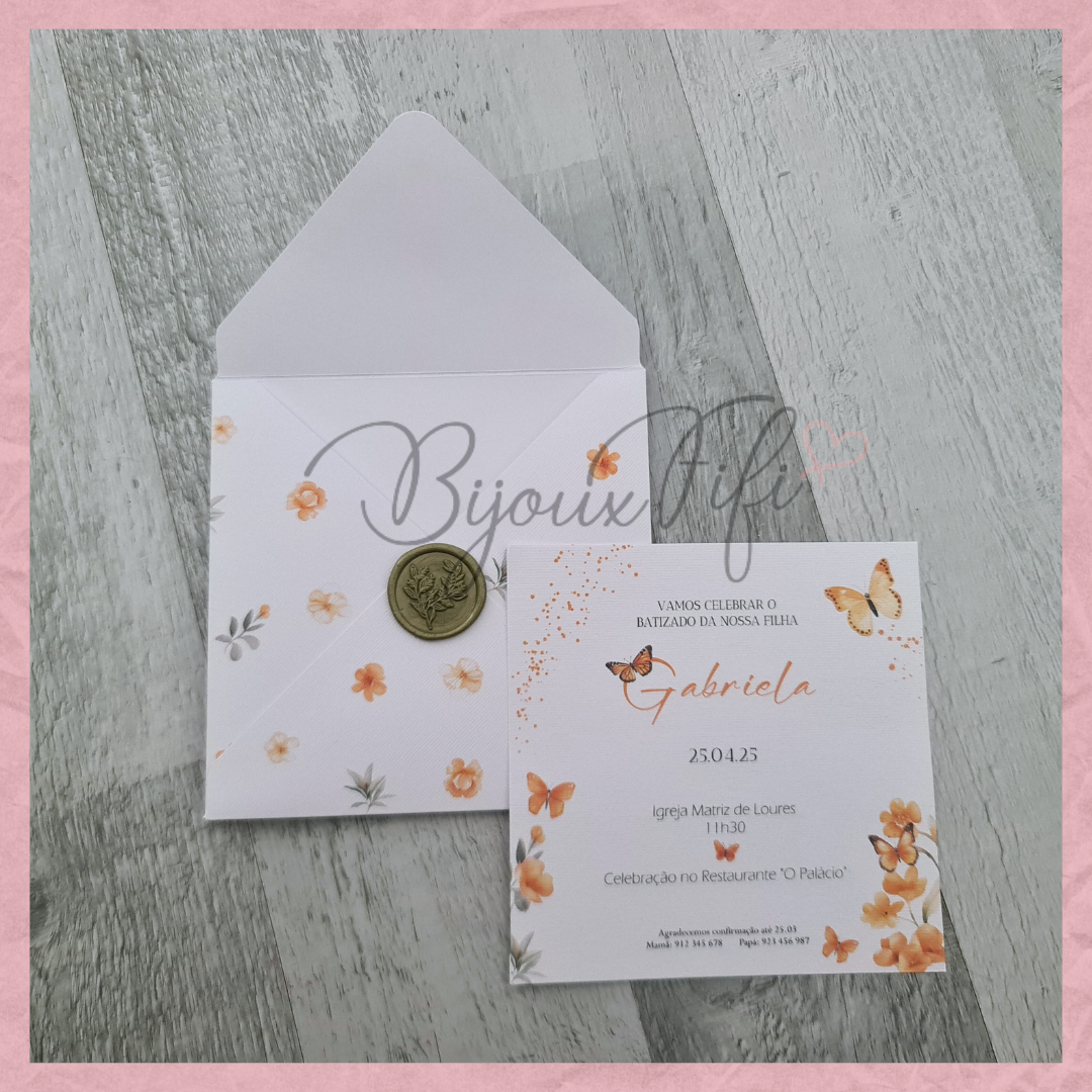 Convite Envelope "ButterFly"