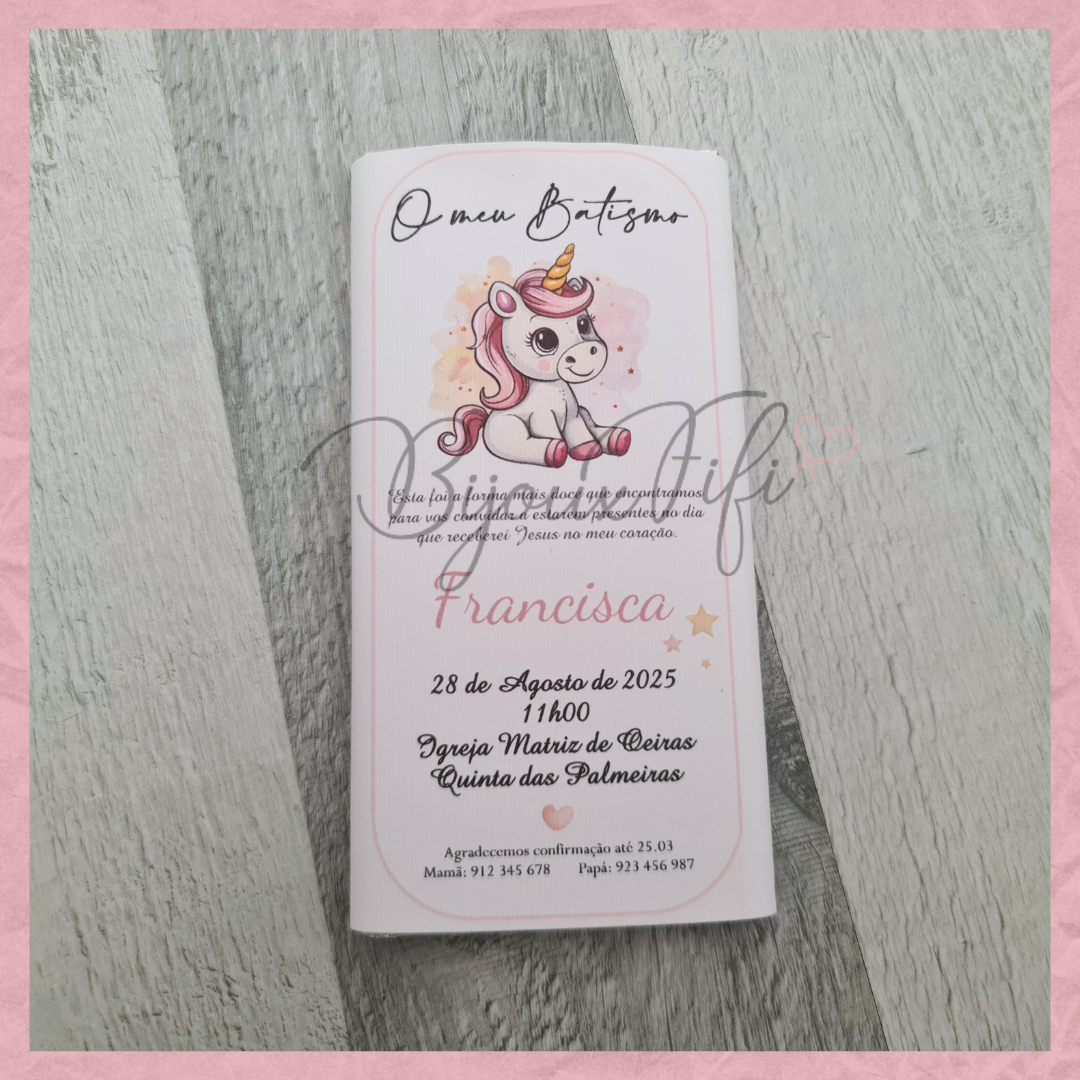 Convite Chocolate "Unicorn"