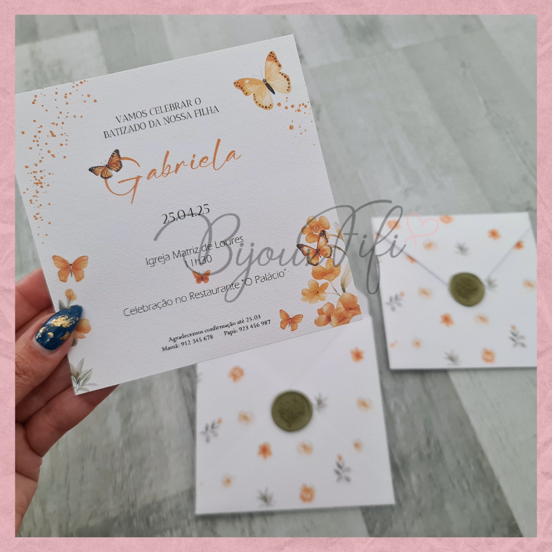 Convite Envelope "ButterFly"