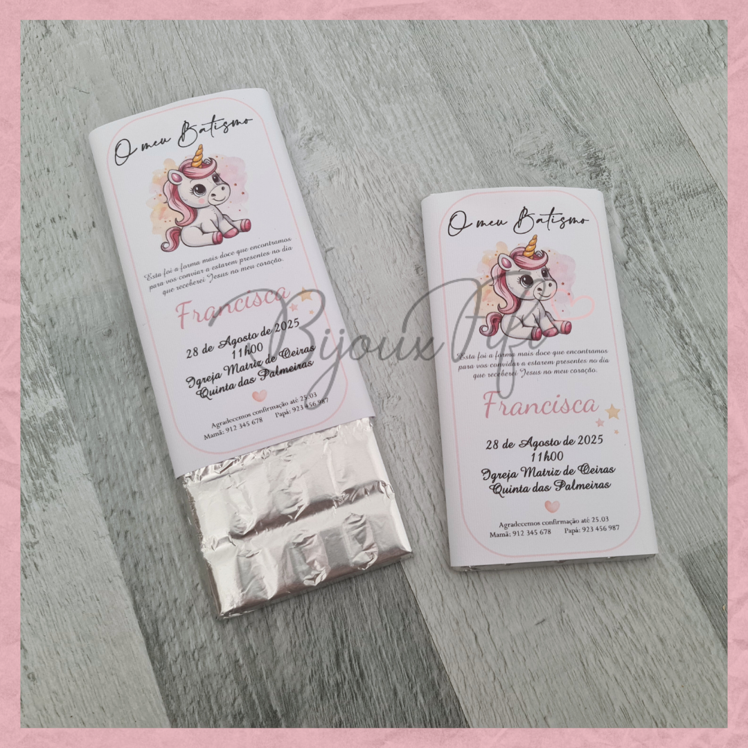 Convite Chocolate "Unicorn"
