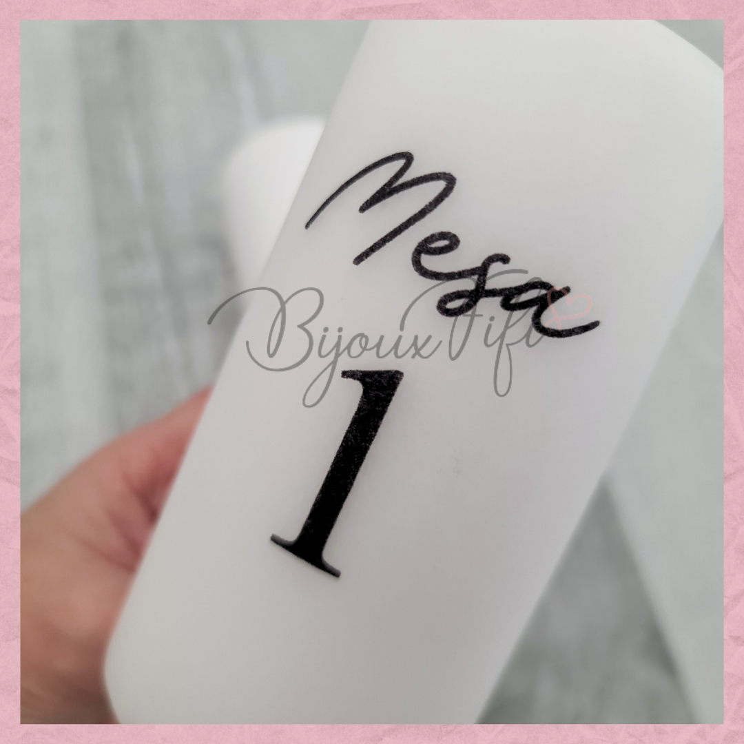 Marcador de Mesa Vela "Minimalist"