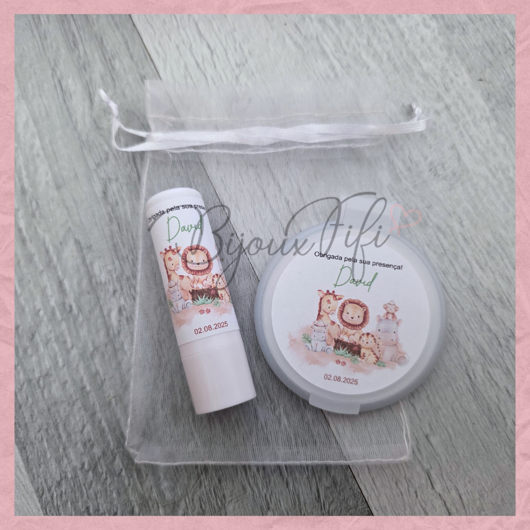 Kit Espelho de bolso+lip balm "Safari II"