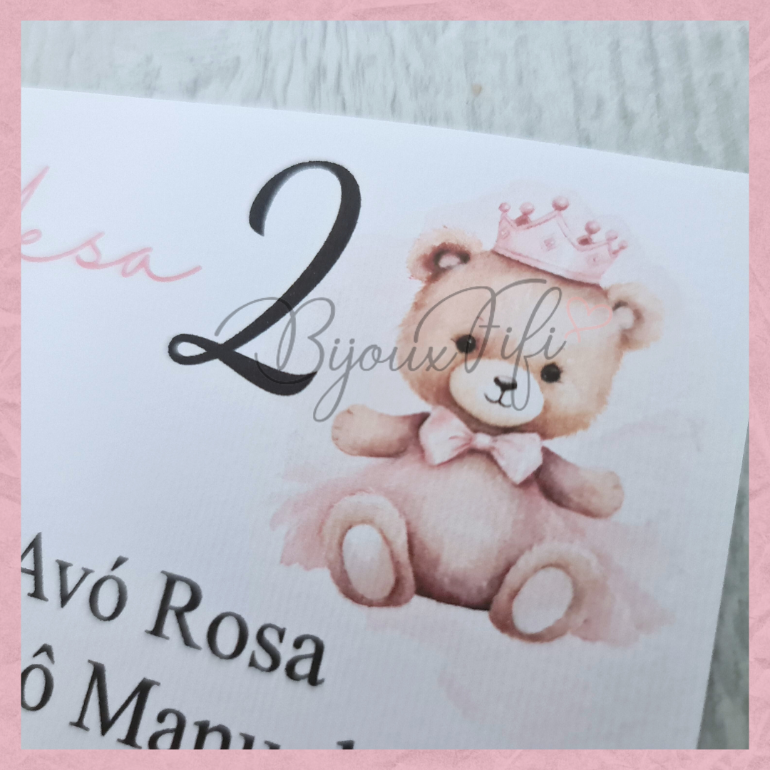 Cartões Seating Plan "Teddy Rose"