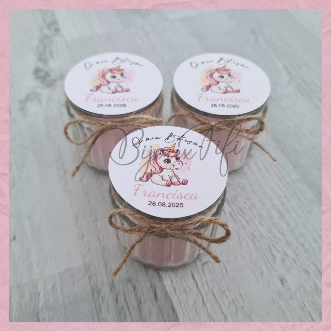 Vela em frasco "Unicorn"