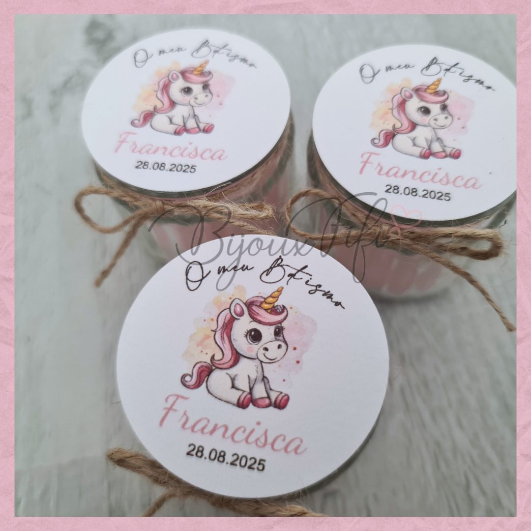 Vela em frasco "Unicorn"