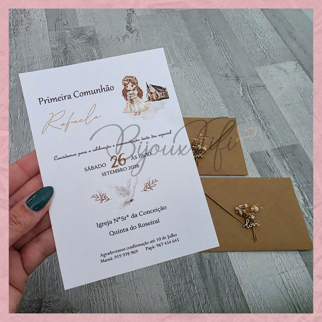 Convite Comunhão "Religious"