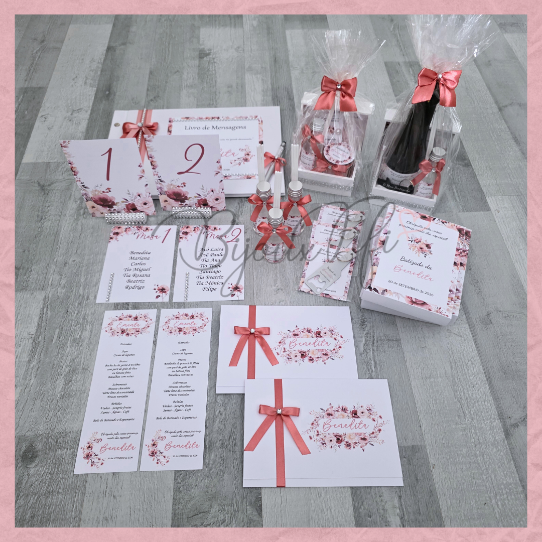 Caixa Oferta Madrinha/Avó/Mãe "Dark Pink"