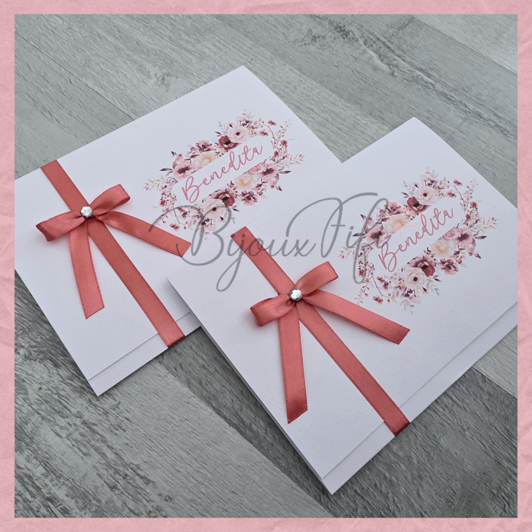 Convite dobrado "Dark Pink"