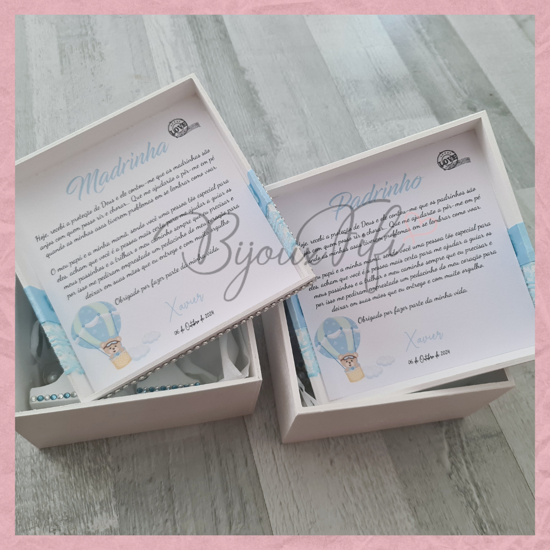 Caixa Oferta Padrinhos Inicial "Bear Passport" (+cores)