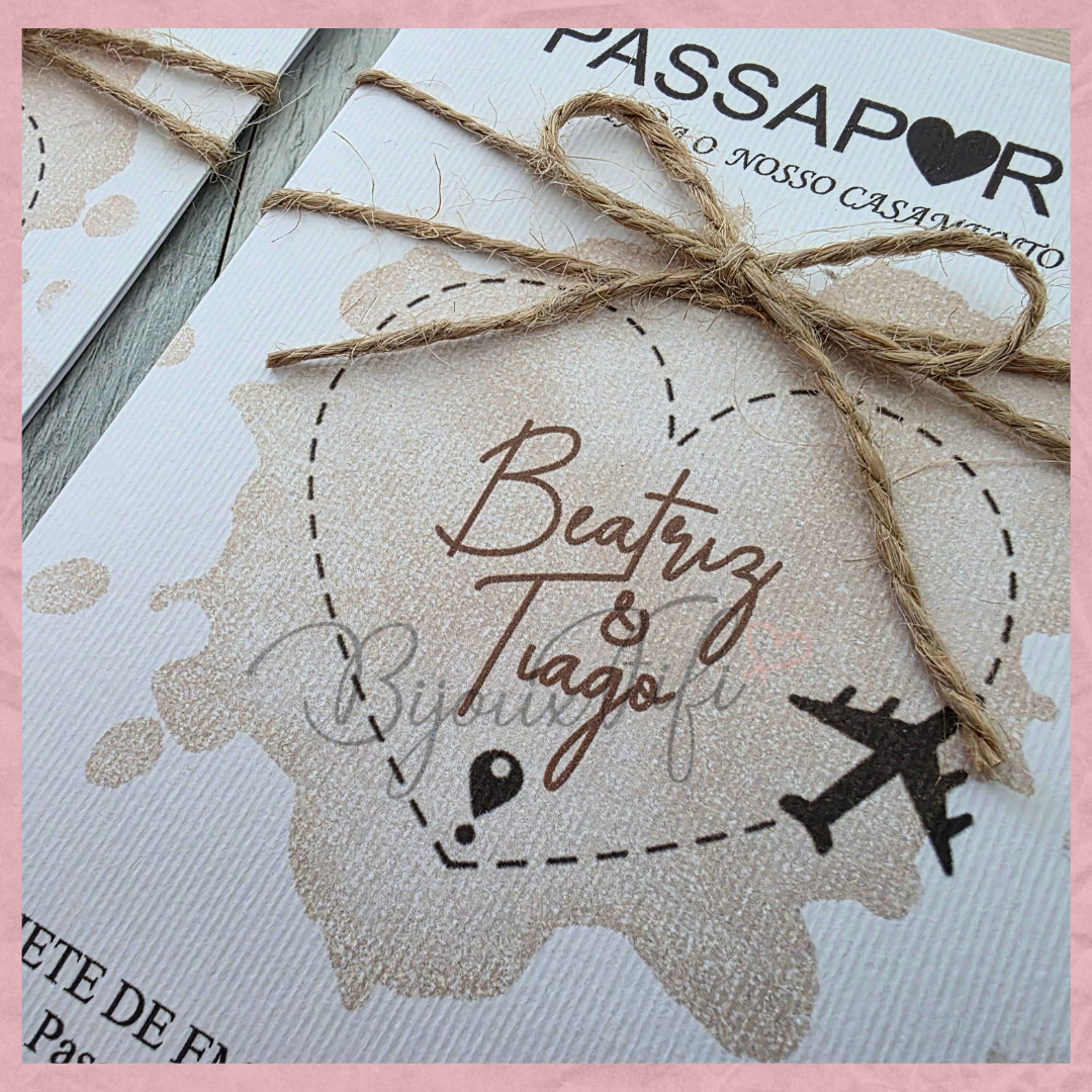 Convite Wedding Passaporte "Fly in the World"