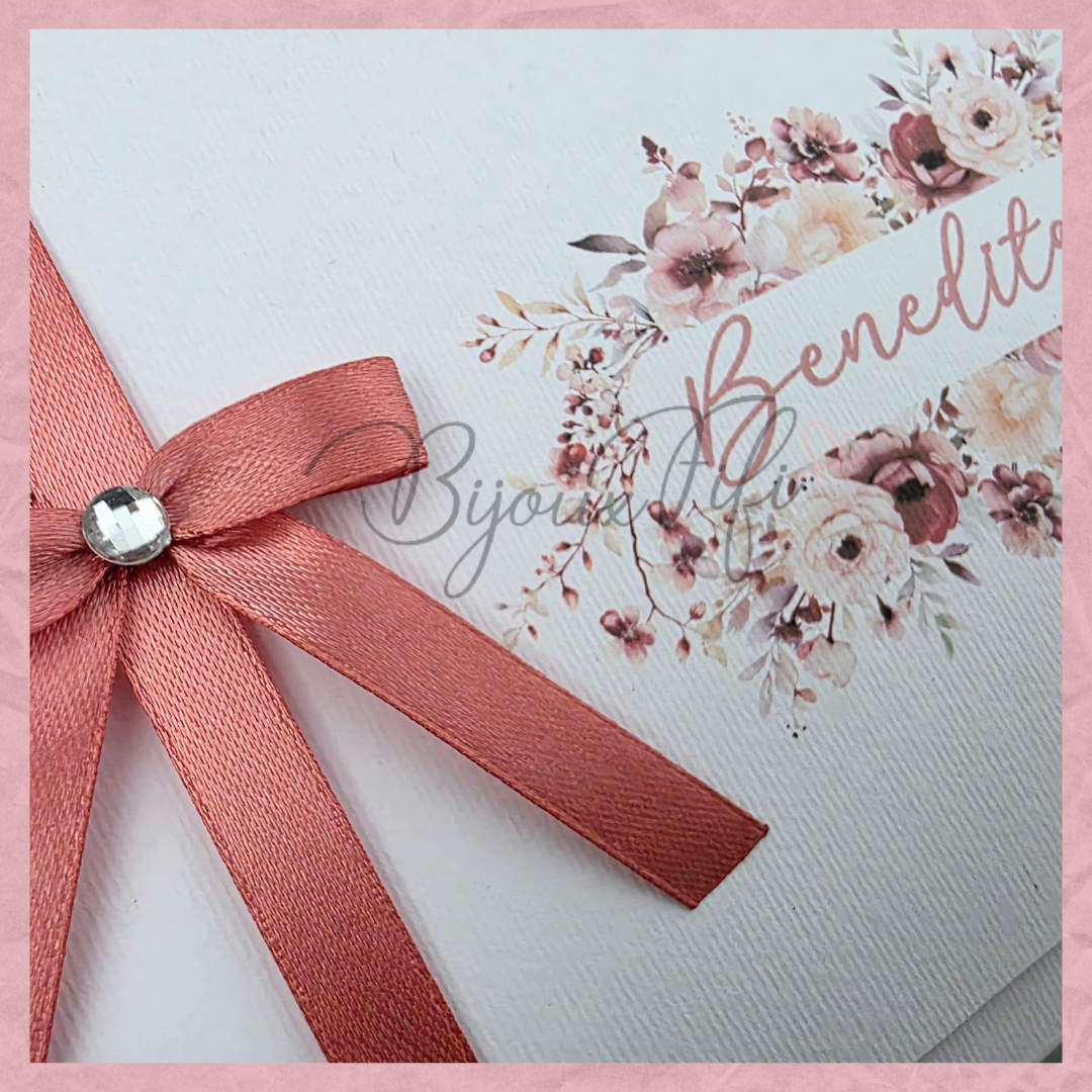 Convite dobrado "Dark Pink"