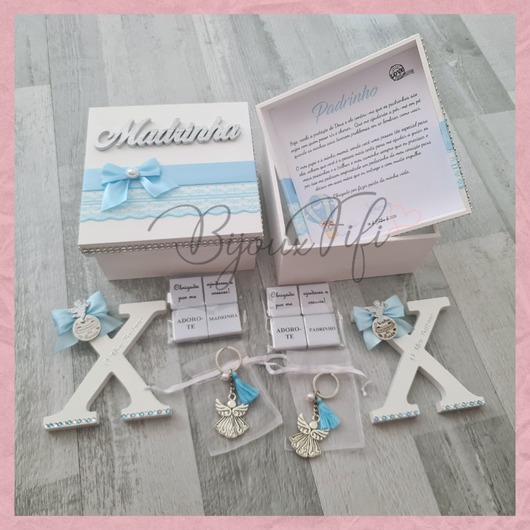 Caixa Oferta Padrinhos Inicial "Bear Passport" (+cores)
