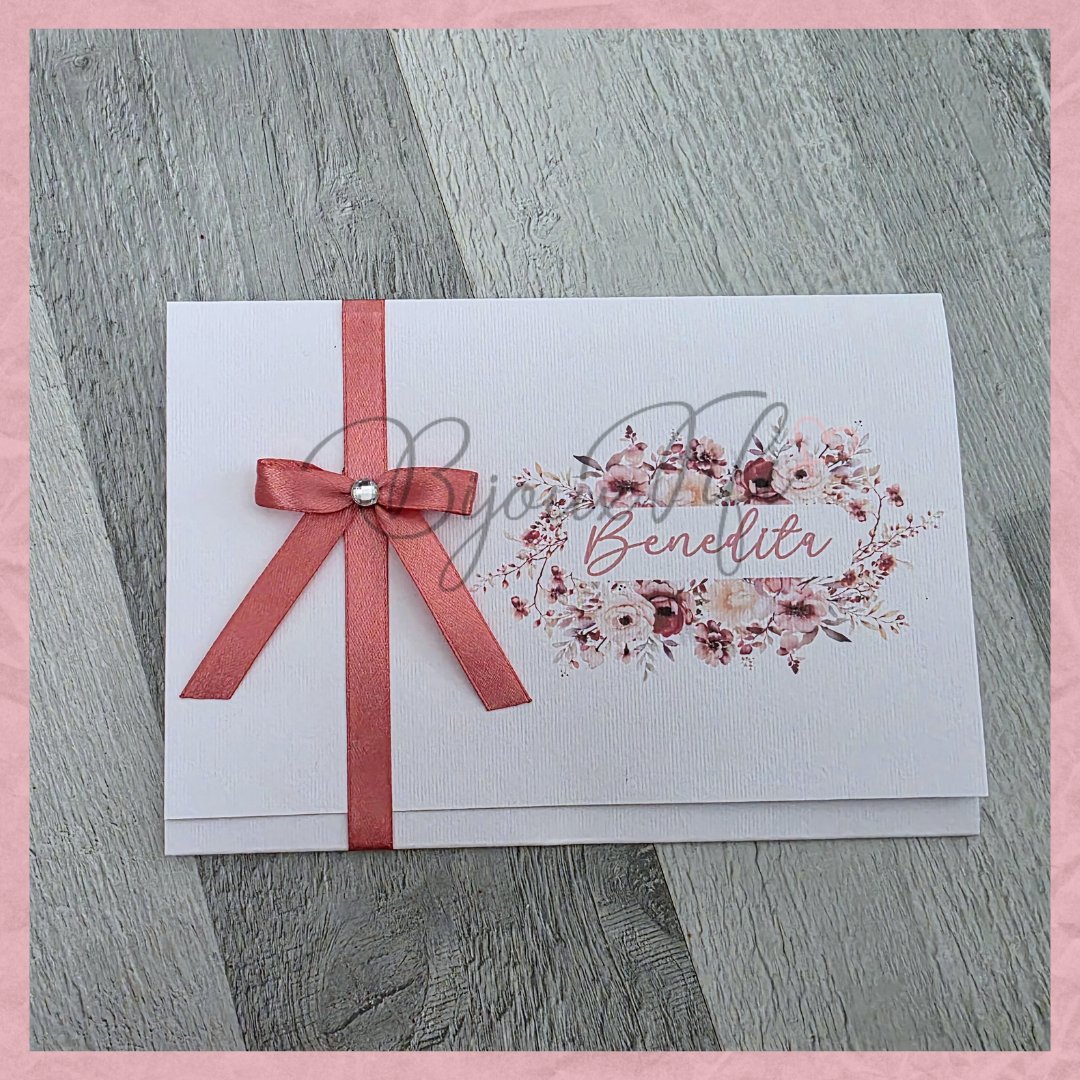 Convite dobrado "Dark Pink"