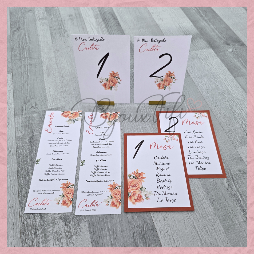 Marcador de Mesa com base II "Terracotta"