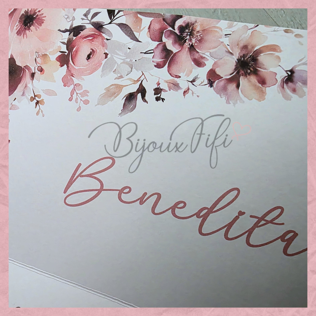 Convite dobrado "Dark Pink"