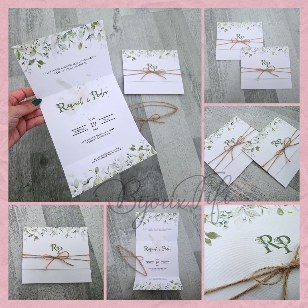 Convite wedding "Greenery"
