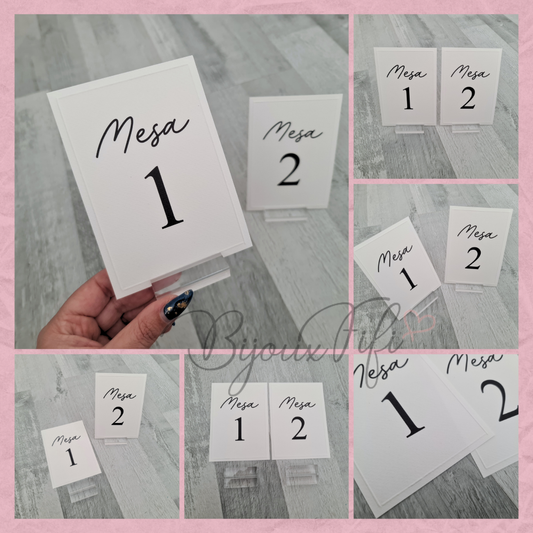 Marcador de Mesa com base "Minimalist"
