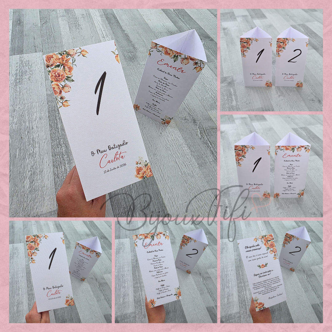 Marcador de Mesa/Ementa 3em1 "Terracotta"