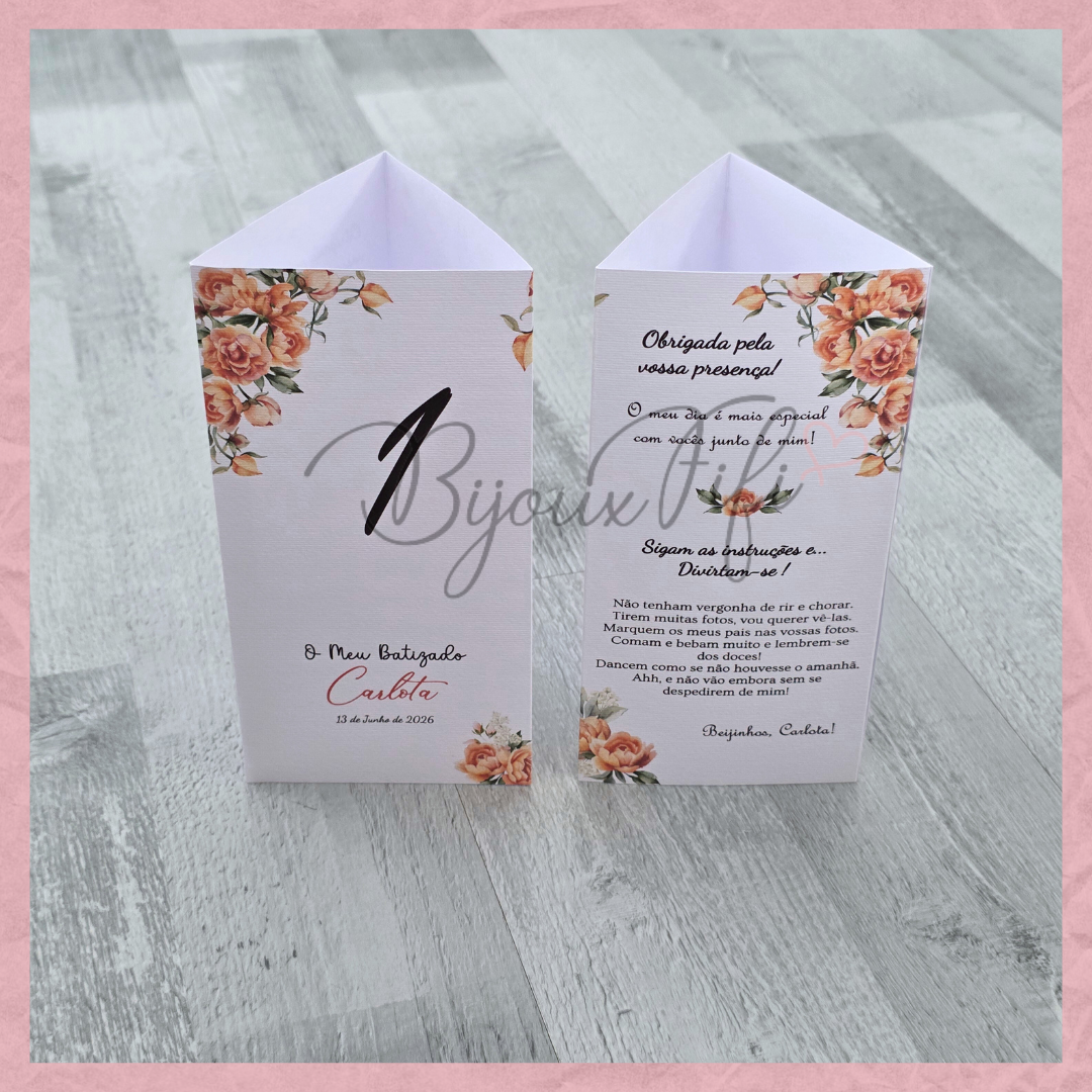 Marcador de Mesa/Ementa 3em1 "Terracotta"