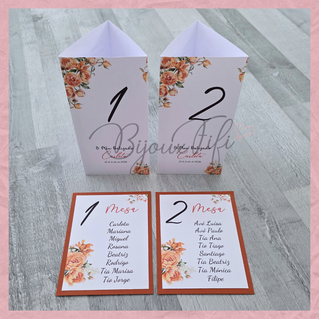 Marcador de Mesa/Ementa 3em1 "Terracotta"