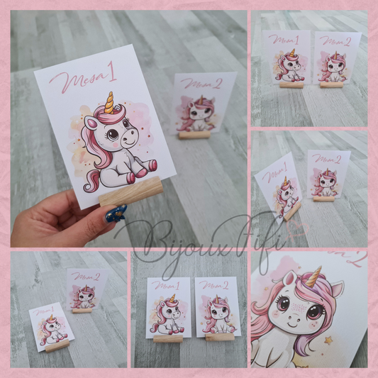Marcador de Mesa com base "Unicorn"