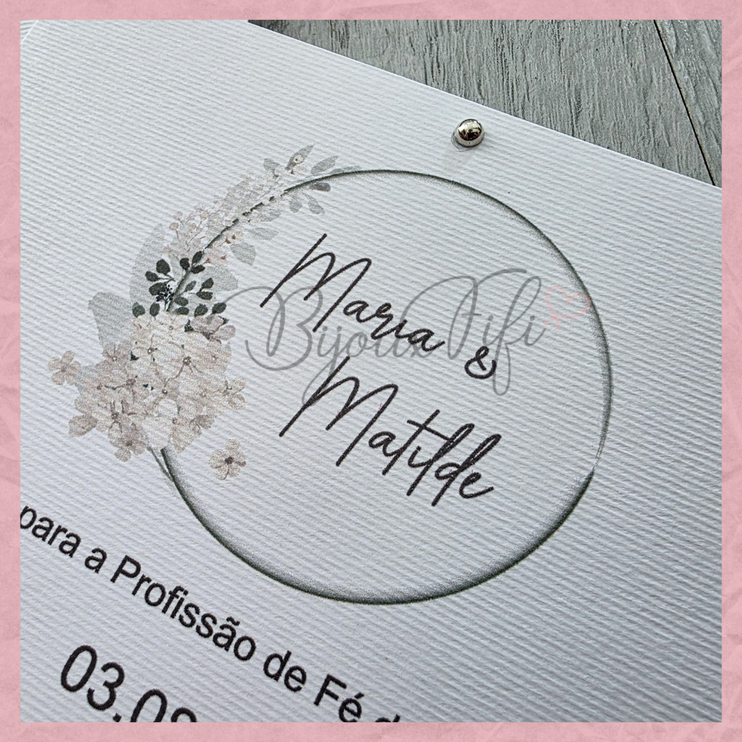 Convite Bolsa "White Flowers"