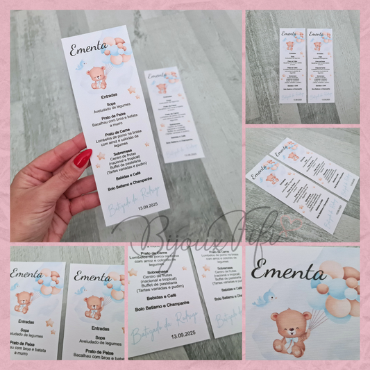 Ementa "Cute Bear" Blue