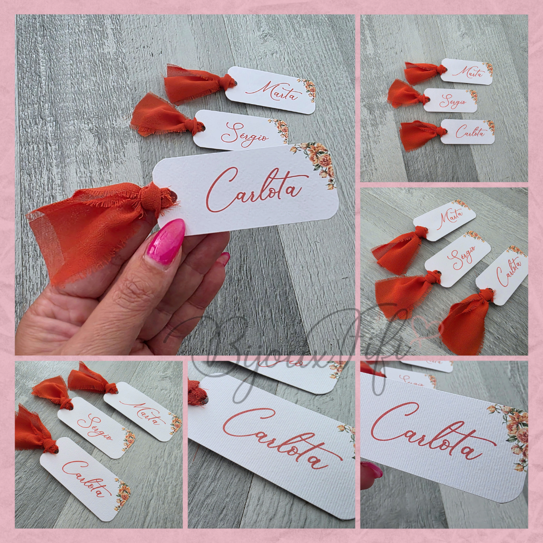 Marcador Individual Chiffon "Terracotta"