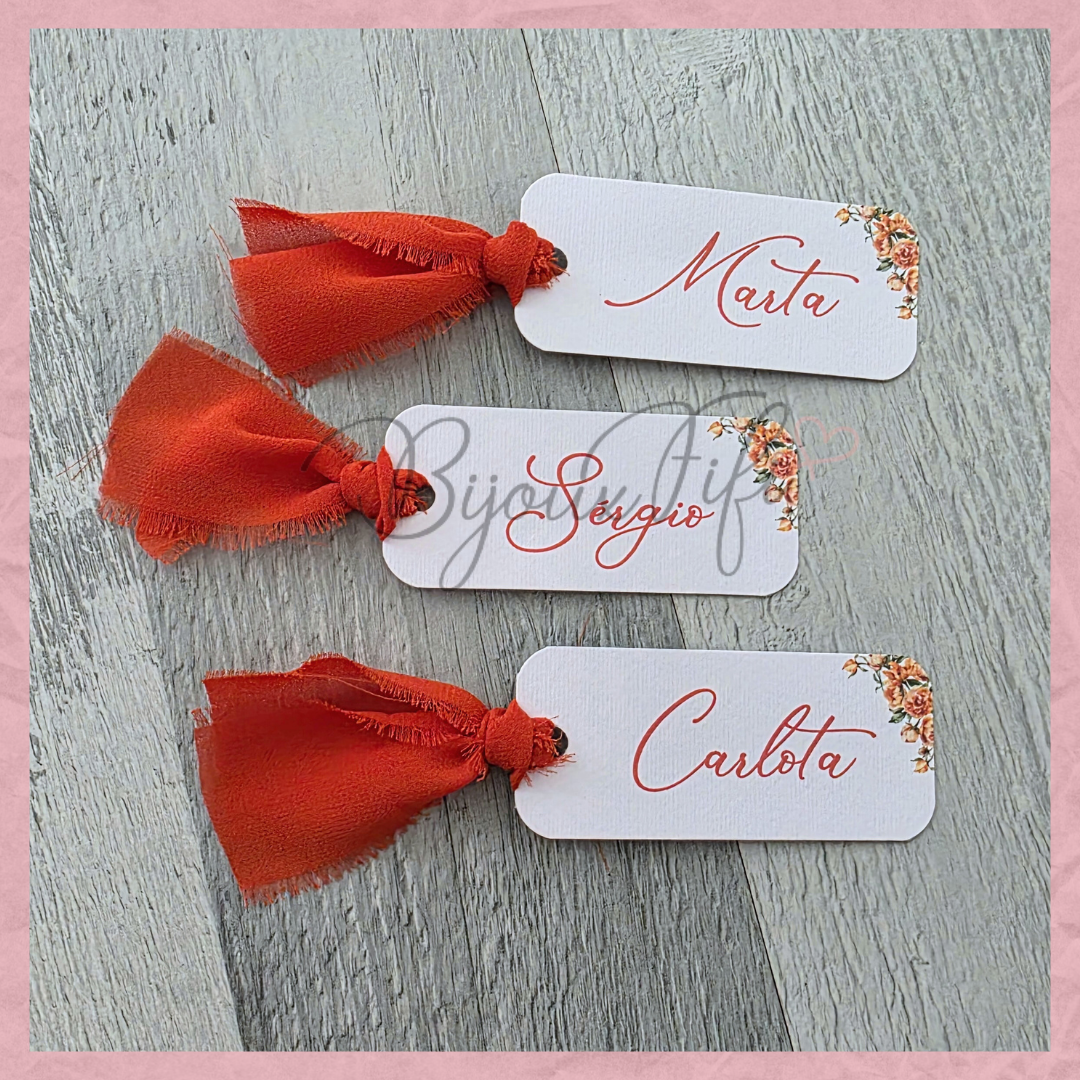 Marcador Individual Chiffon "Terracotta"