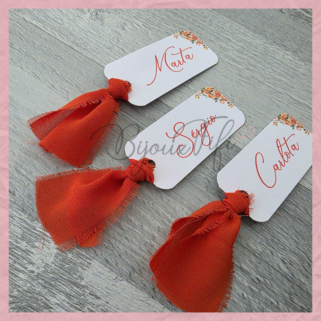 Marcador Individual Chiffon "Terracotta"