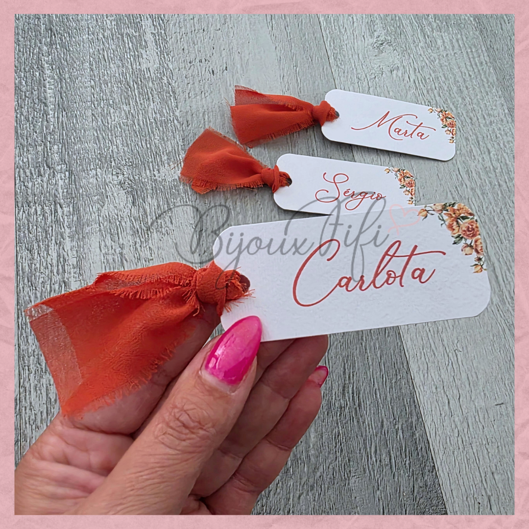 Marcador Individual Chiffon "Terracotta"