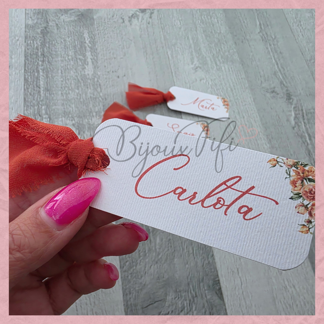 Marcador Individual Chiffon "Terracotta"