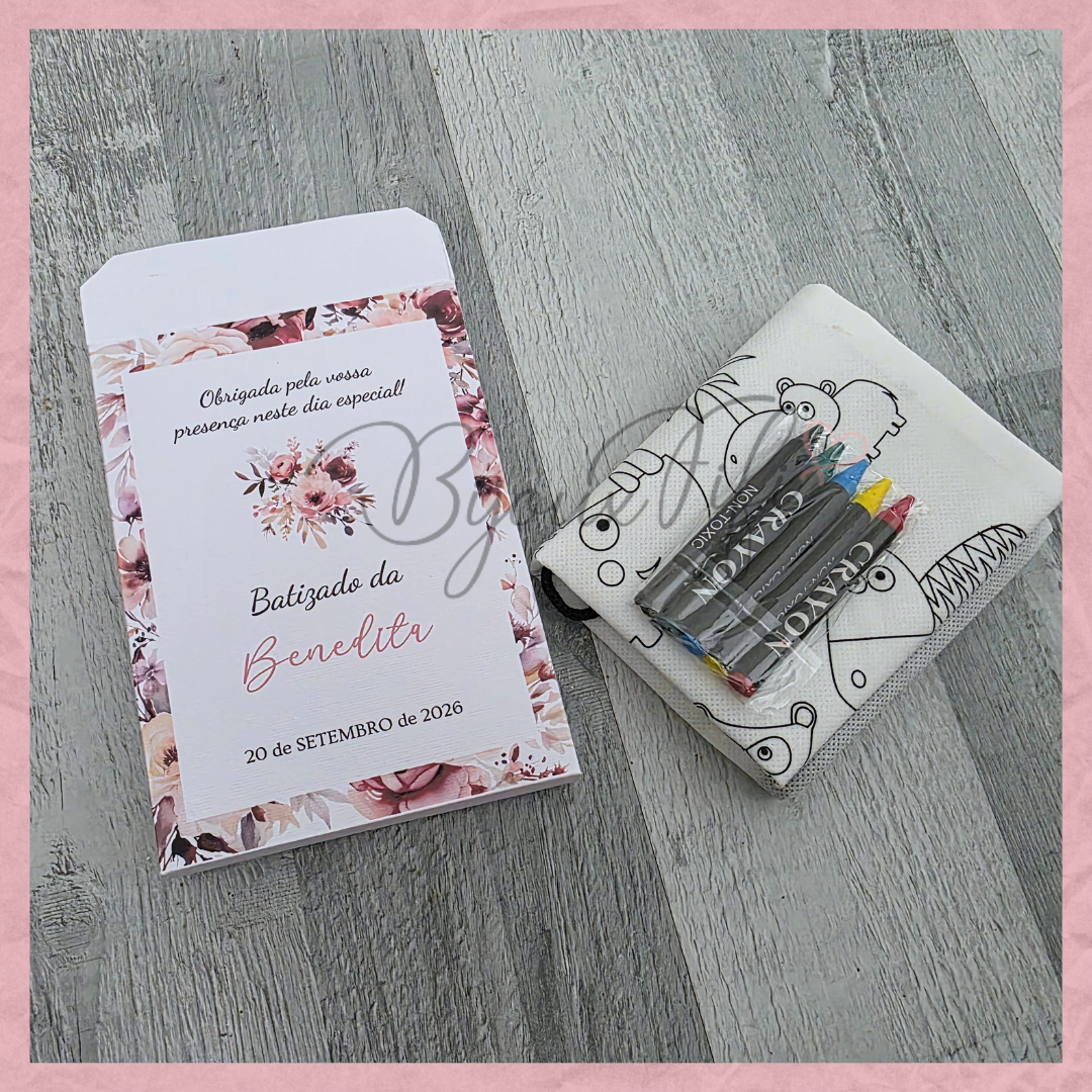 Mochila para pintar+lápis "Dark Pink"