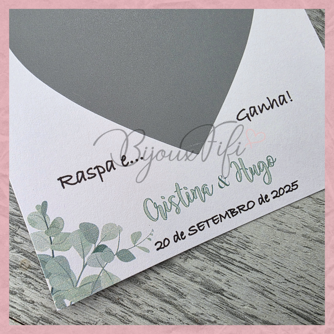 Raspadinha Convidados "MB053" Eucalipto
