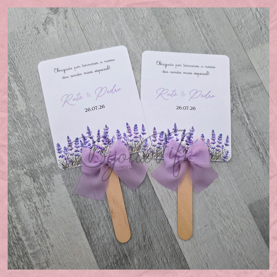 Leque chiffon "Lavanda"
