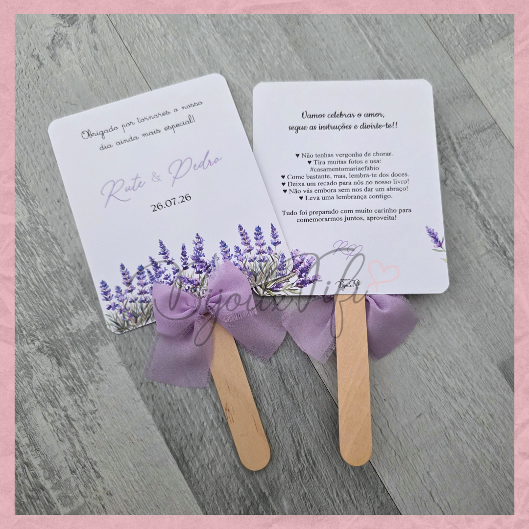 Leque chiffon "Lavanda"