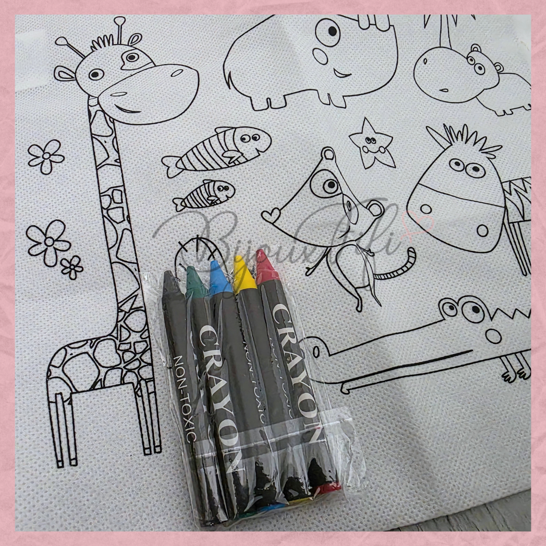 Mochila para pintar+lápis "Dark Pink"