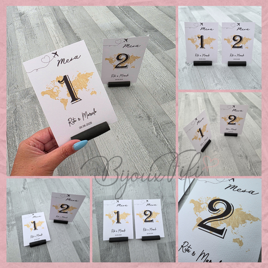 Marcador de Mesa com base "Fly Gold"